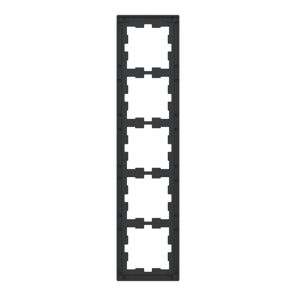 D-life - cadre de finition - verre - noir - 5 postes