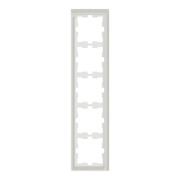 D-life - cadre de finition - verre - blanc - 5 postes