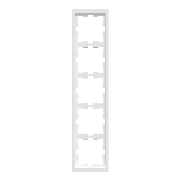D-life - cadre de finition - blanc lotus - 5 postes