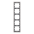 D-life - cadre de finition - métal - nickel - 5 postes