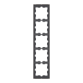 D-life - cadre de finition - métal - nickel - 5 postes