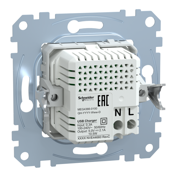 D-life - prise chargeur double - usb a+a - 2.1 a - méca seul