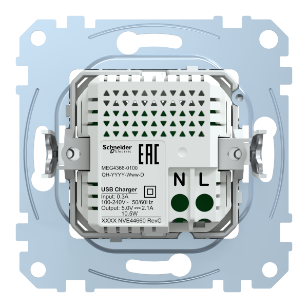 D-life - prise chargeur double - usb a+a - 2.1 a - méca seul