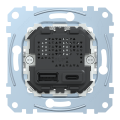 D-life - prise chargeur double - usb a+c - 2.4 a - méca seul