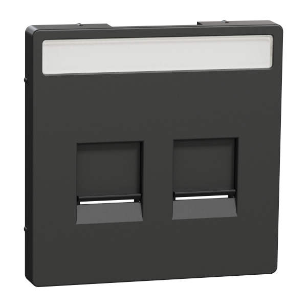 D-life - enjoliveur prise support double rj45 compatible keystone - anthracite