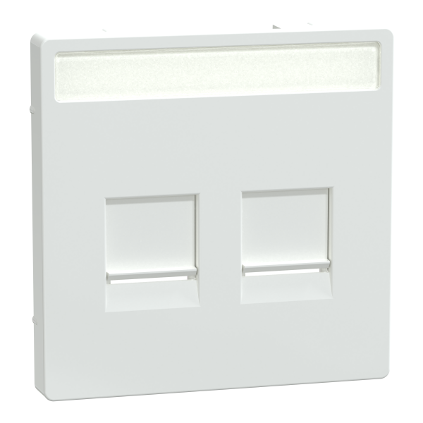 D-life - enjoliveur prise support double rj45 compatible keystone - blanc lotus