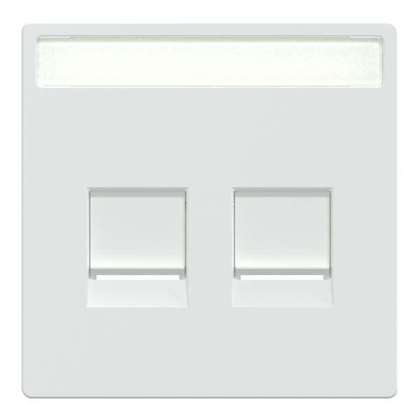 D-life - enjoliveur prise support double rj45 compatible keystone - blanc lotus