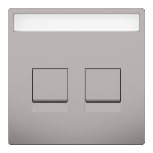 D-life - enjoliveur prise support double rj45 compatible keystone - métal nickel