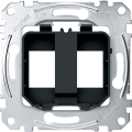 D-life - prise support double rj45 compatible conn keystone - noir - méca seul