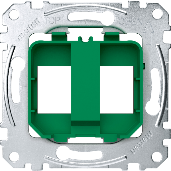 D-life - prise support double rj45 compatible conn keystone - vert - méca seul