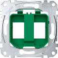 D-life - prise support double rj45 compatible conn keystone - vert - méca seul