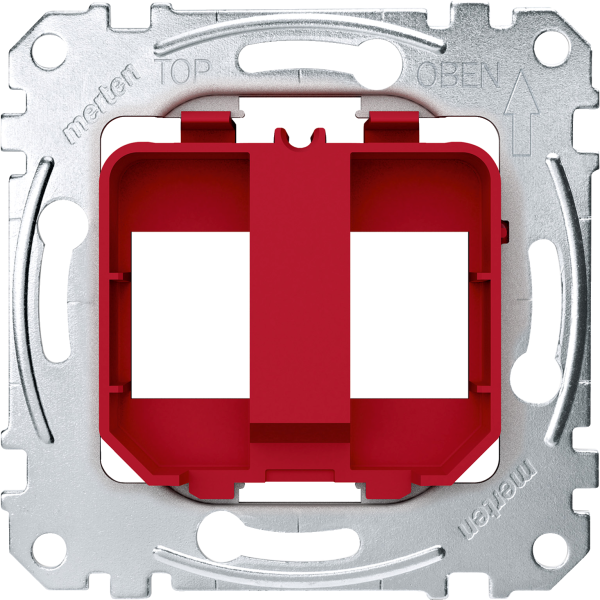 D-life - prise support double rj45 compatible conn keystone - rouge - méca seul