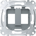 D-life - prise support double rj45 compatible conn keystone - transp - méca seul