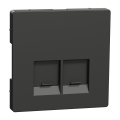 D-life - enjoliveur pour prise double rj45 actassi s-one - anthracite