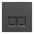 D-life - enjoliveur pour prise double rj45 actassi s-one - anthracite