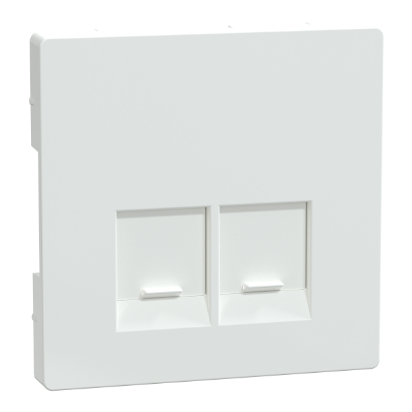 D-life - enjoliveur pour prise double rj45 actassi s-one - blanc lotus