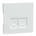 D-life - enjoliveur pour prise double rj45 actassi s-one - blanc lotus