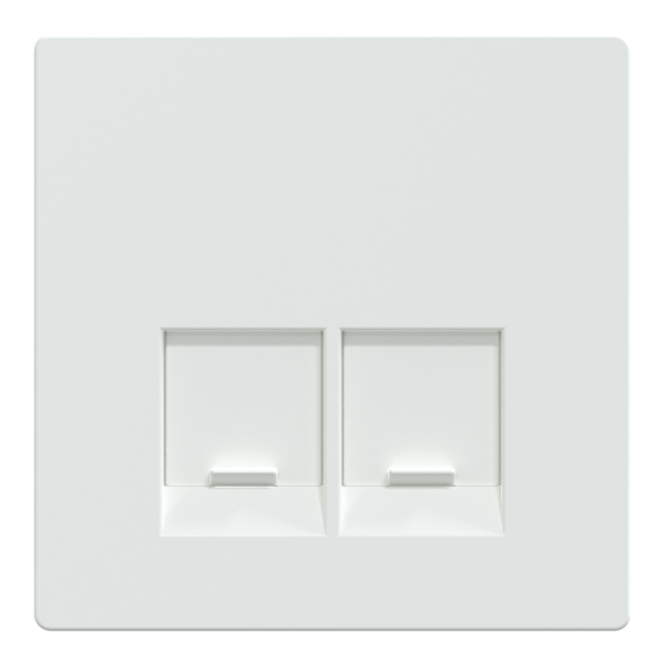 D-life - enjoliveur pour prise double rj45 actassi s-one - blanc lotus