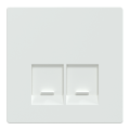 D-life - enjoliveur pour prise double rj45 actassi s-one - blanc lotus