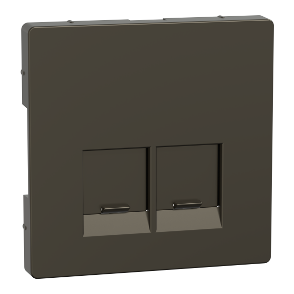 D-life - enjoliveur pour prise double rj45 actassi s-one - métal mocca