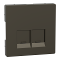 D-life - enjoliveur pour prise double rj45 actassi s-one - métal mocca