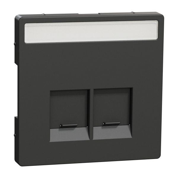 D-life - enjoliveur prise double rj45 s-one - porte-étiquette - anthracite
