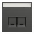 D-life - enjoliveur prise double rj45 s-one - porte-étiquette - anthracite