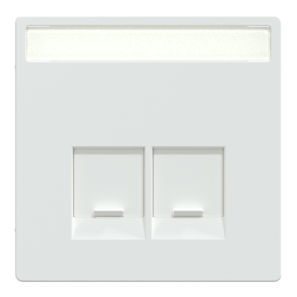 D-life - enjoliveur prise double rj45 s-one - porte-étiquette - blanc lotus