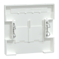 D-life - enjoliveur prise double rj45 s-one - porte-étiquette - blanc lotus