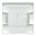 D-life - enjoliveur prise double rj45 s-one - porte-étiquette - blanc lotus