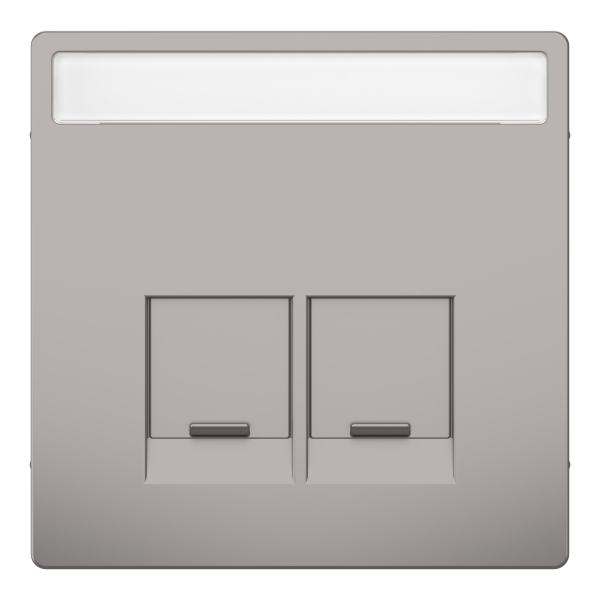 D-life - enjoliveur prise double rj45 s-one - porte-étiquette - métal nickel
