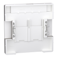 D-life - enjoliveur prise double rj45 s-one - porte-étiquette - métal nickel