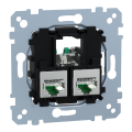 D-life - prise double rj45 équipée s-one cat6 ftp/stp blindé - méca seul