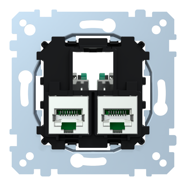 D-life - prise double rj45 équipée s-one cat6 ftp/stp blindé - méca seul