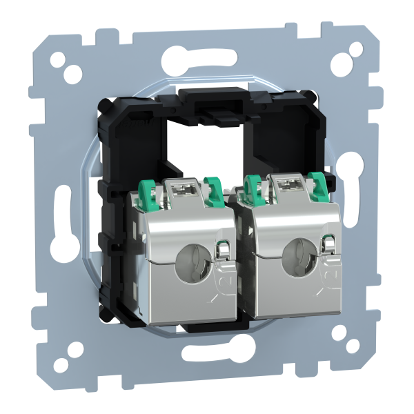 D-life - prise double rj45 équipée s-one cat6 ftp/stp blindé - méca seul
