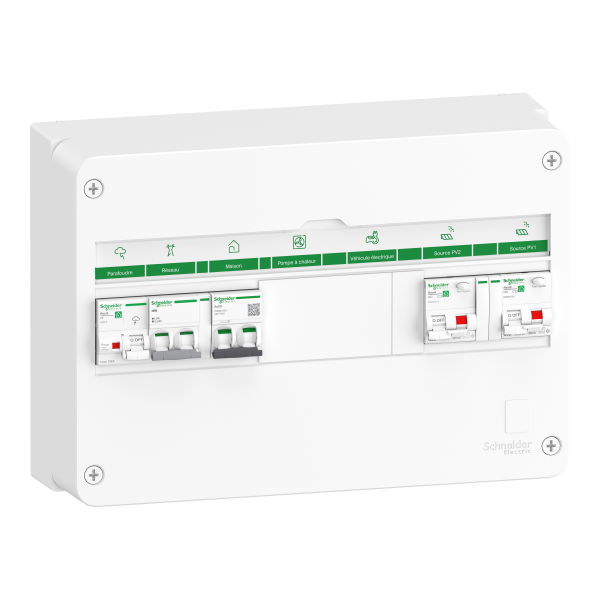 Coffret pv ac - mono 7-9 kwc -onduleurs centralisés - 18mod. 1 rangée