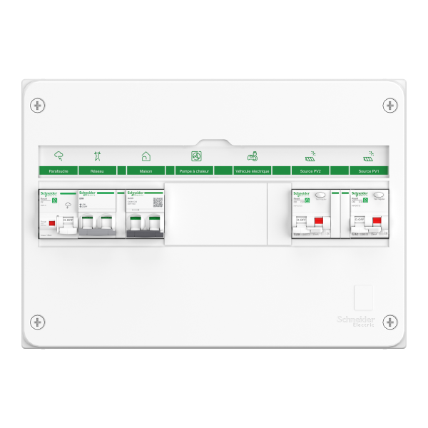 Coffret pv ac - mono 7-9 kwc -onduleurs centralisés - 18mod. 1 rangée