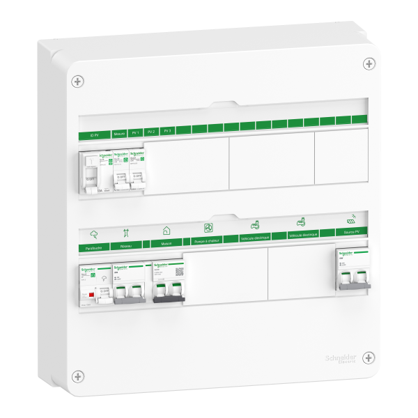 Coffret pv ac - mono 3kwc - micro onduleurs et onduleur centr.- 18mod. 2 rangées