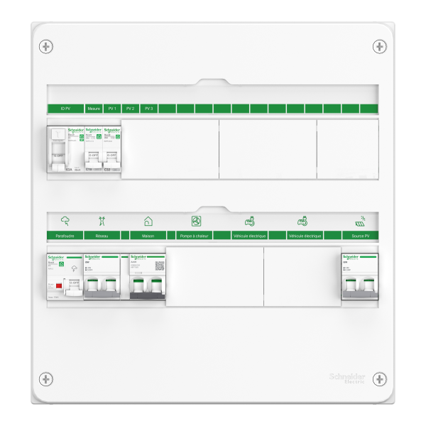 Coffret pv ac - mono 4-6 kwc - onduleur centralisé - 18mod. 2 rangées