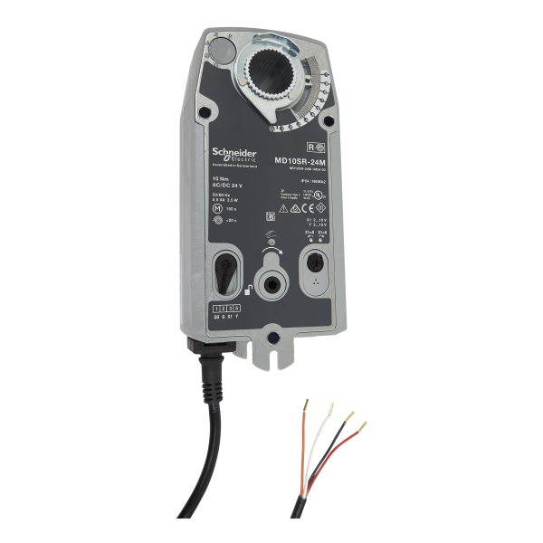 Moteur 24v 10nm signal 2..10v avec ressort de rappel pour registre