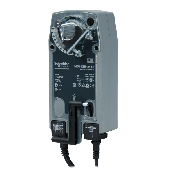 Moteur 24v 10nm signal tor avec ressort de rappel + fin de course pour registre