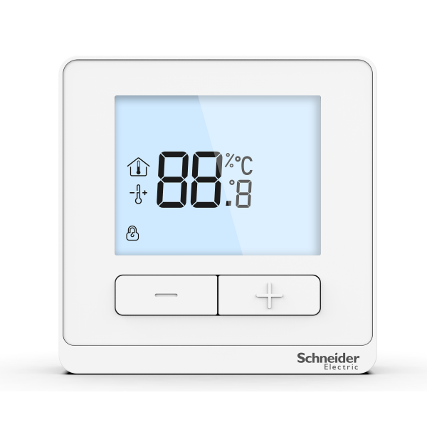 Easylogic capteur temp amb blanc +  lcd + boutons derogation de la consigne