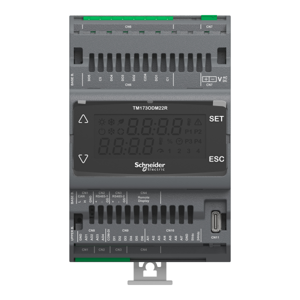 Contrôleurs logiques m173 optimized avec afficheur 22 e/s , 2 rs485