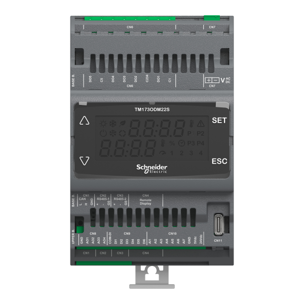 Contrôleurs logiques m173 optimized avec afficheur 22 e/s , 2 rs485 , 2 ssr