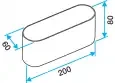 Aldes minigaine 60x200 - raccord mâle