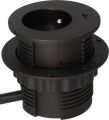 Bloc prise encastrable acier brossé 1x 2p+t + 1 usb-c