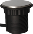Bloc prise encastrable acier brossé 1x 2p+t + 1 usb-c