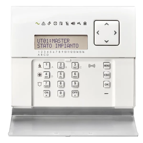 Clavier avec Écran lcd et lecteur proximité pour centrales série mp3000