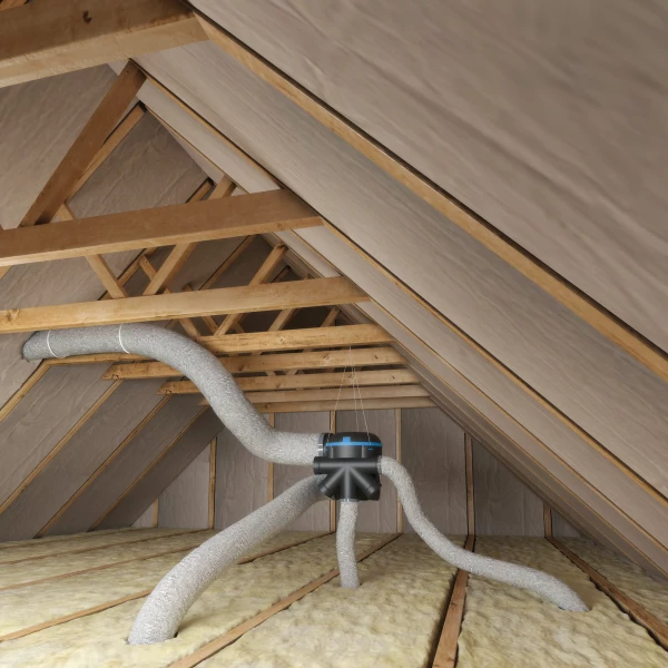 Kit vmc simple flux easyhome hygro premium mp avec gaines alu isolées et sdo