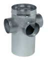 Aldes cre galvanisé - {diam} 160 mm - 1/125 - collecteur raccord d'étage